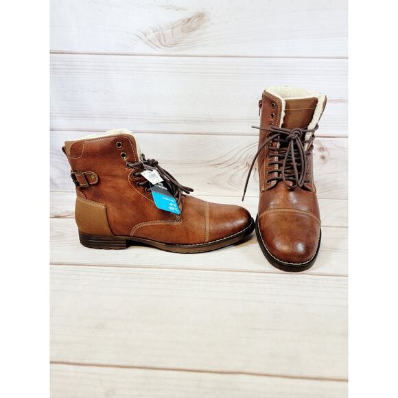 Dexter Comfort Brown Faux Leather Waterproof Oil Resistant Men's Boots 10 - Picture 1 of 16